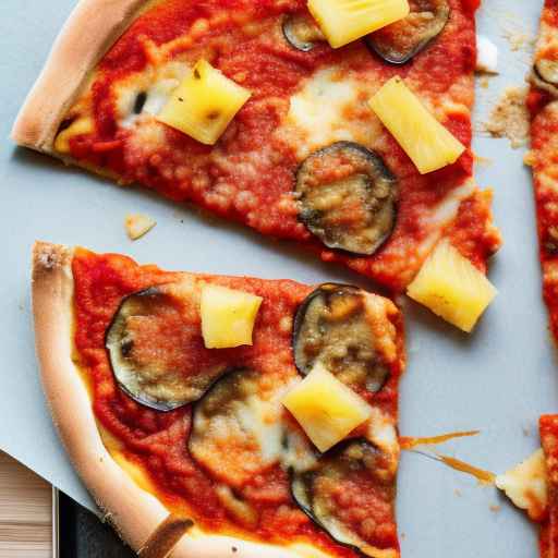 Eggplant Parmesan Pizza with Pineapple and Tomato