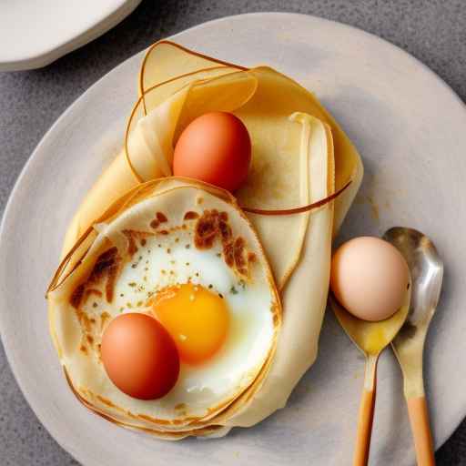 Eggs in a Crepe Cup