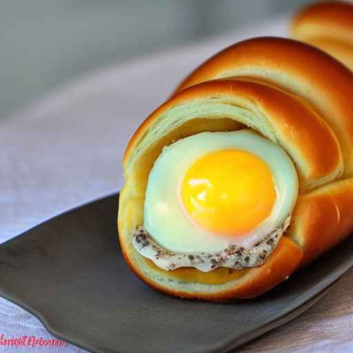 Eggs in a Pretzel Roll