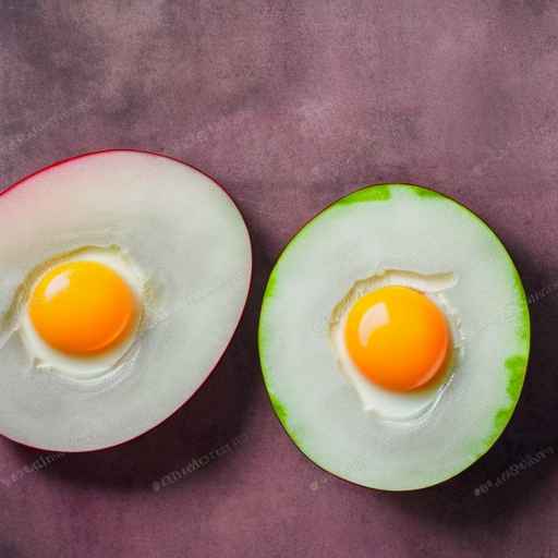 Eggs in a Watermelon Radish