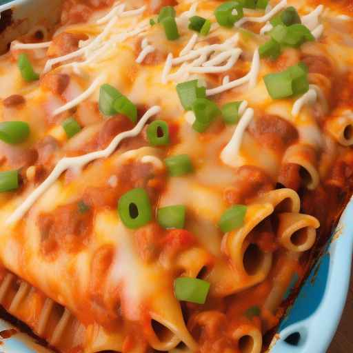 Enchilada pasta casserole