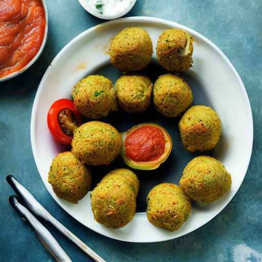 Falafel-stuffed onions with tomato sauce