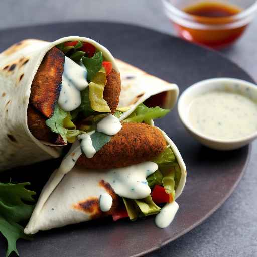 Falafel and Halloumi Wraps with Tahini Dressing