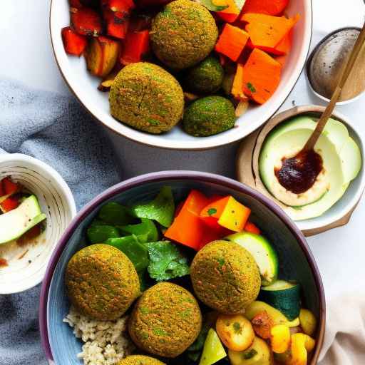 Falafel and Roasted Vegetable Bowls