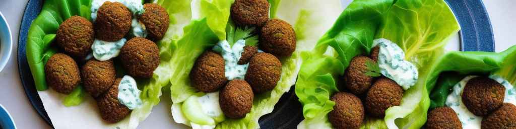 Falafel Lettuce Wraps with Tzatziki Sauce