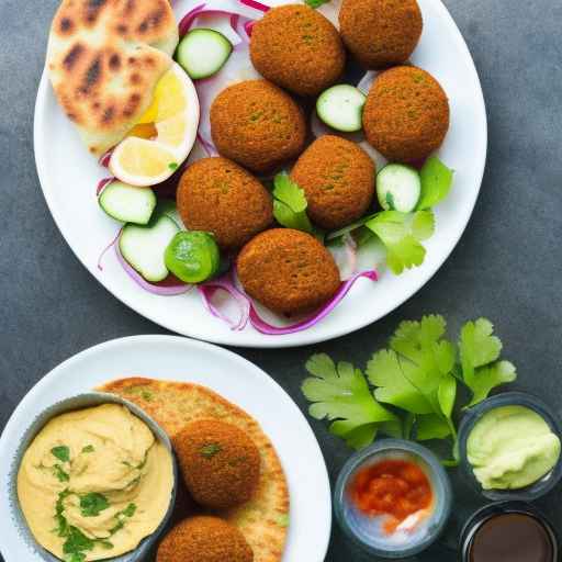 Falafel Pita with Hummus and Veggies