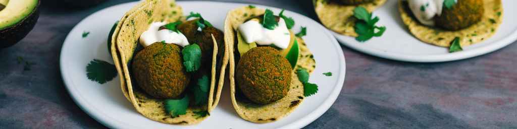 Falafel Tacos with Avocado Crema