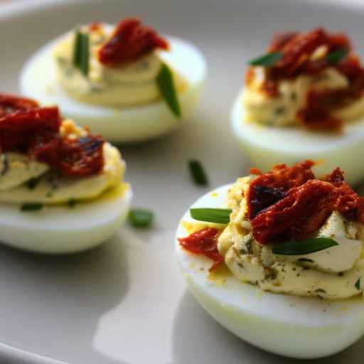 Feta and Sun-Dried Tomato Deviled Eggs