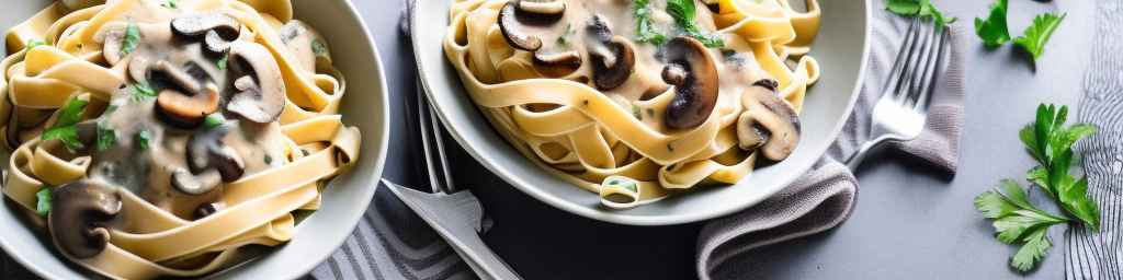 Fettuccine with Bacon and Mushroom Sauce