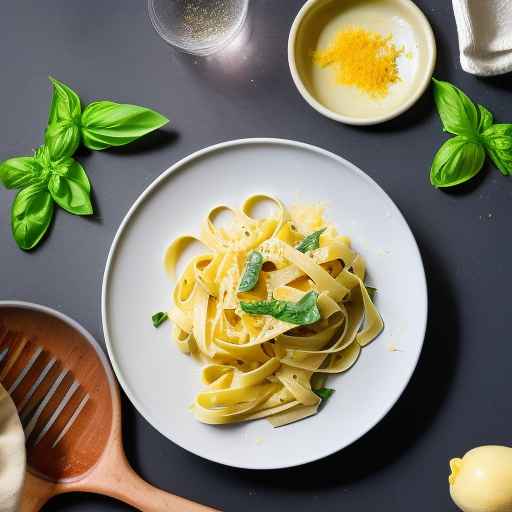 Fettuccine with Basil and Lemon Zest