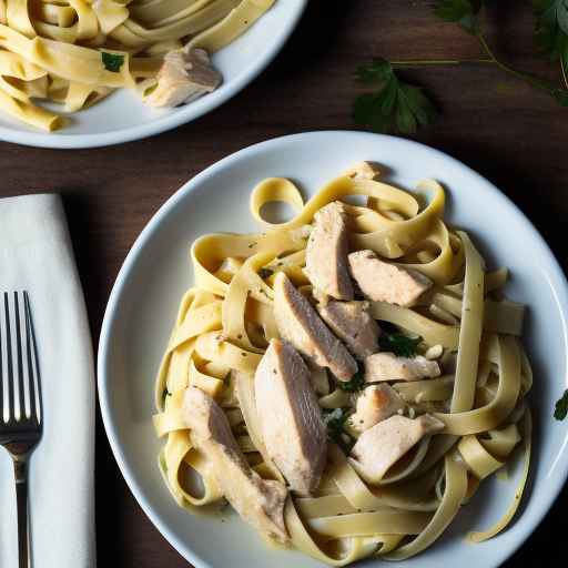 Fettuccine with Chicken and Roasted Garlic