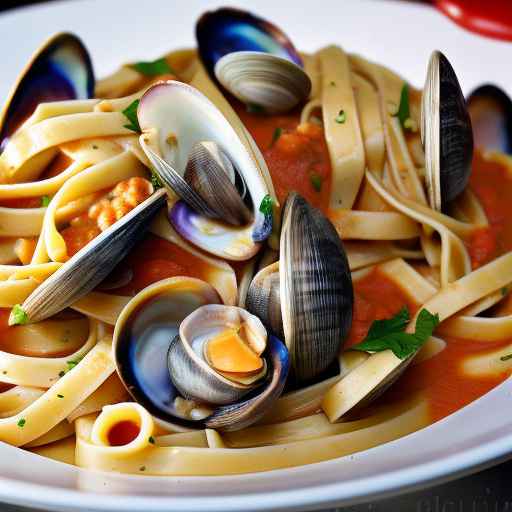 Fettuccine with Clams in Tomato Sauce