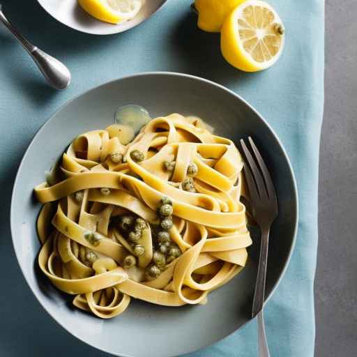 Fettuccine with Creamy Lemon and Capers Sauce