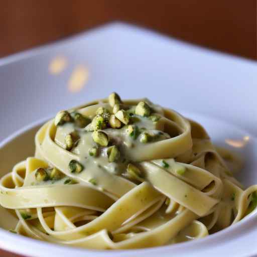 Fettuccine with Creamy Pistachio Sauce