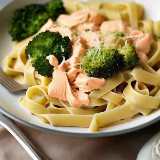 Fettuccine with Creamy Salmon and Broccoli