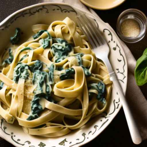 Fettuccine with Creamy Spinach Sauce