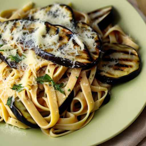 Fettuccine with Grilled Eggplant and Parmesan