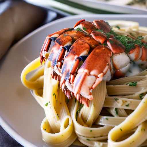 Fettuccine with Grilled Lobster Tails and Garlic Butter