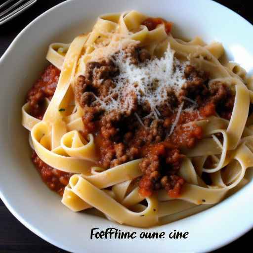 Fettuccine with Meat Sauce