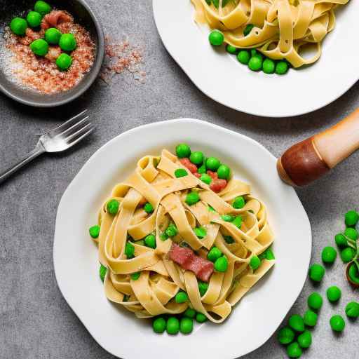 Fettuccine with Pancetta and Peas