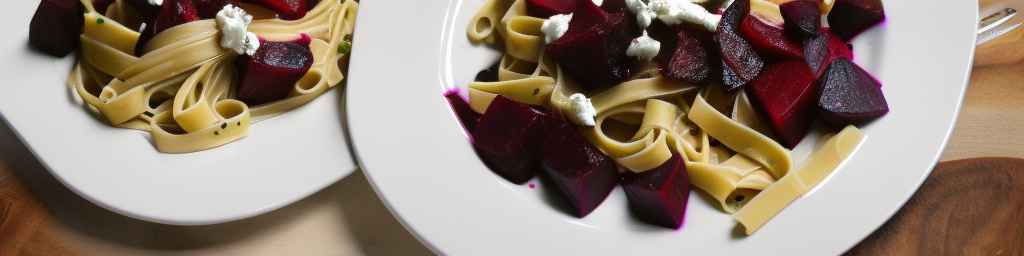 Fettuccine with Roasted Beets and Goat Cheese