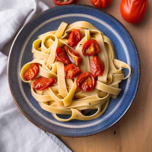 Fettuccine with Roasted Tomatoes and Balsamic Vinegar