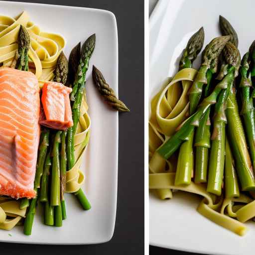 Fettuccine with Salmon and Asparagus