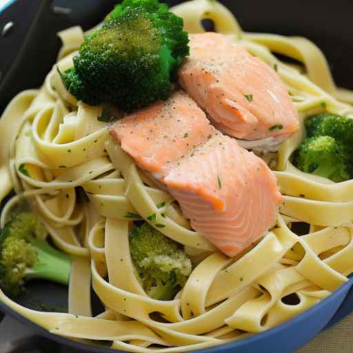 Fettuccine with Salmon and Broccoli