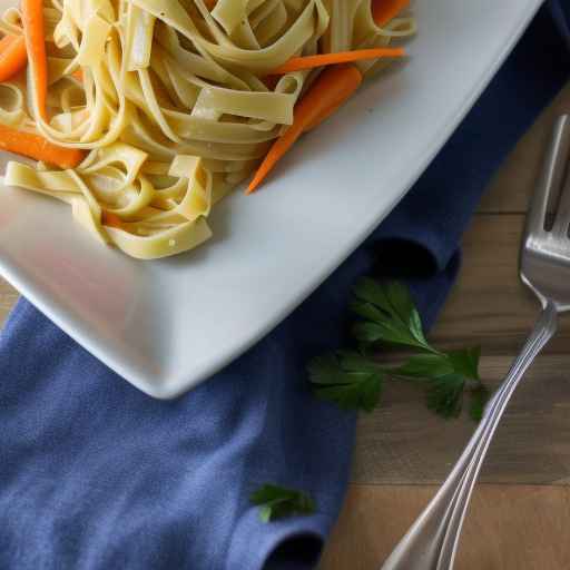 Fettuccine with Sautéed Cabbage and Carrots