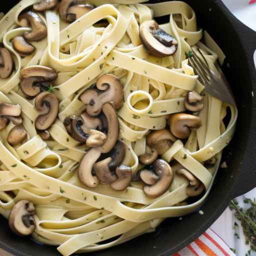 Fettuccine with Sautéed Mushrooms and Thyme