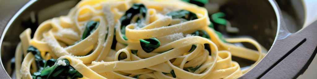 Fettuccine with Sautéed Spinach and Garlic