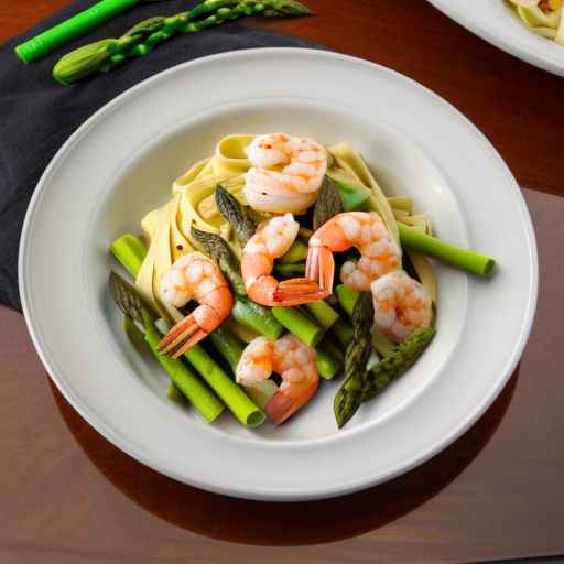 Fettuccine with Shrimp and Asparagus