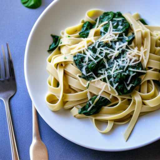 Fettuccine with Spinach Sauce