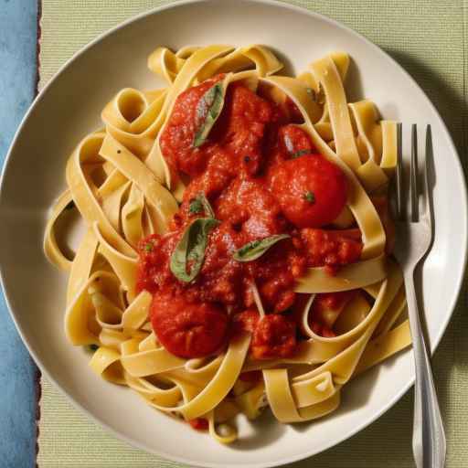 Fettuccine with Tomato and Basil Sauce