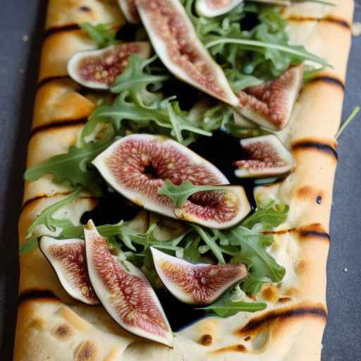 Fig, Prosciutto, and Arugula Flatbread with Balsamic Reduction