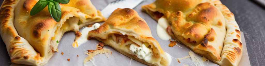 Four Cheese Calzone with Mozzarella, Ricotta, Parmesan, and Romano