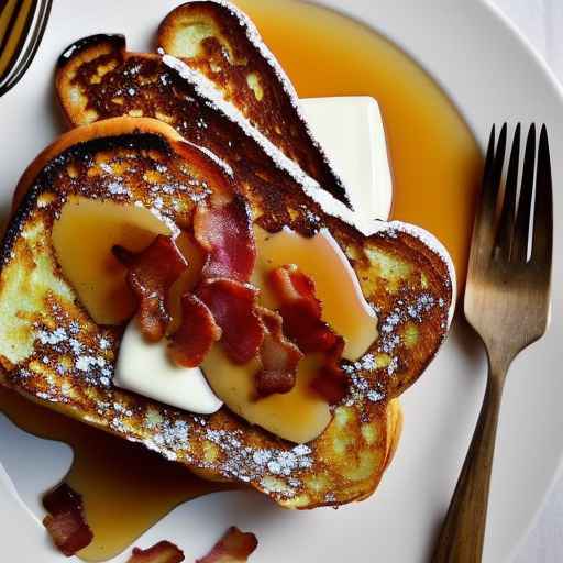 French Toast with Maple Syrup and Bacon