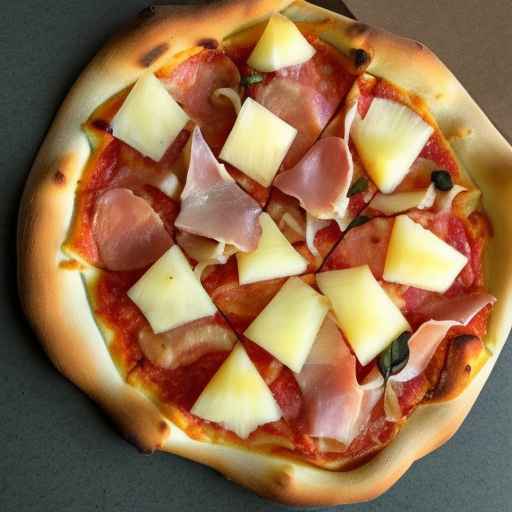 Garlic Knot Pizza with Pineapple and Prosciutto