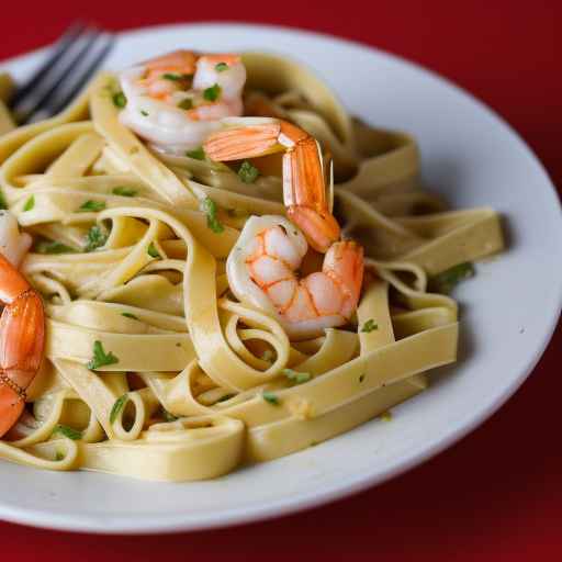 Garlic Shrimp Fettuccine