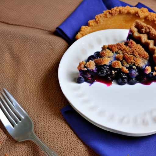 Gingersnap Crusted Blueberry Pie