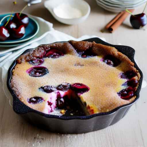 Gingersnap Crusted Cherry Clafoutis