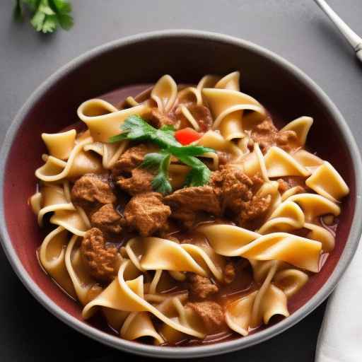 Goulash with Noodles and Sour Cream