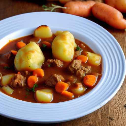 Goulash with Potato Dumplings and Carrots