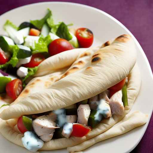 Greek-inspired Chicken Gyros with Greek Salad