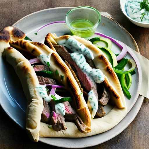 Greek-inspired Steak Gyros with Tzatziki Sauce