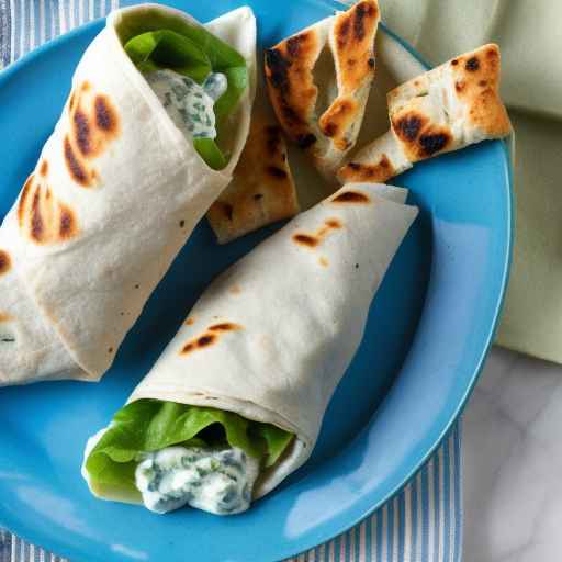 Greek-style Tzatziki Chicken Wraps with Flatbread