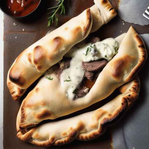 Greek Calzone with Lamb and Feta