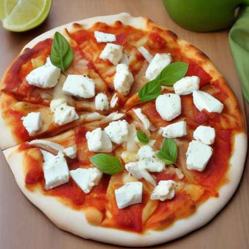 Greek Chicken Pizza with Pineapple and Feta Cheese