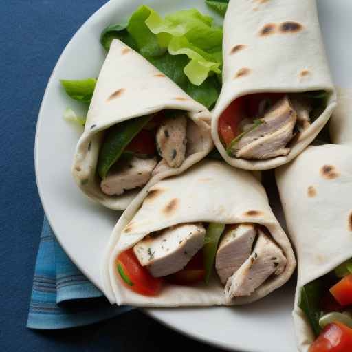 Greek Chicken Souvlaki Pita Wraps