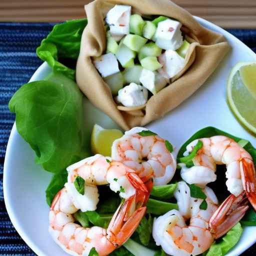 Greek Shrimp Salad Stuffed Pockets